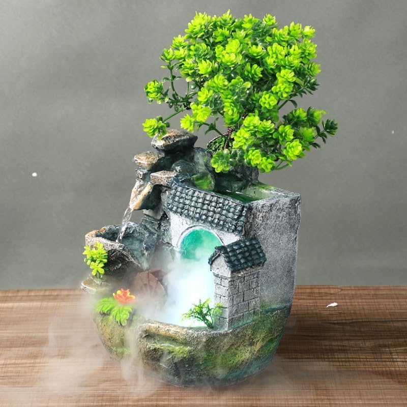 【格安❗️匿名発送‼️8点セット/デスクトップ噴水】豪華 和 風流 インテリア 置物 楽天市場】【20%OFFクーポン〜】噴水 置物 卓上噴水 LED 噴水